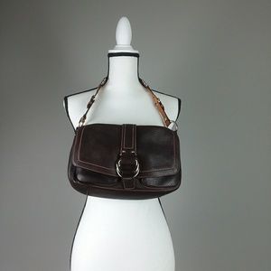 [Coach] Brown genuine leather bag